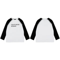 ERD Logo Raglan Long Sleeve T-Shirt — White/Black