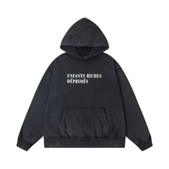 ERD Full Name Pullover Hoodie — Washed Black