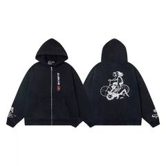 ERD 「我が秘密の生涯」 Graphic Pullover Hoodie — Washed Black