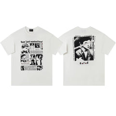 ERD “Teen Just Wanted Love” Newspaper Collage T-Shirt — White