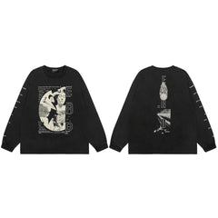 ERD “Madonna” Collage Long Sleeve T-Shirt — Black