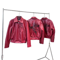 ERD “Battle Scene” Embroidered Leather Jacket