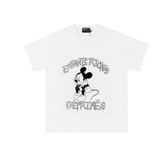 ERD “Depressed Mickey” Arc Logo T-Shirt — White