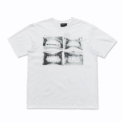 ERD Four-Panel Teeth Grid T-Shirt — White