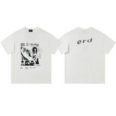 ERD “Be Careful What You Pray For” White Sketch Print T-Shirt