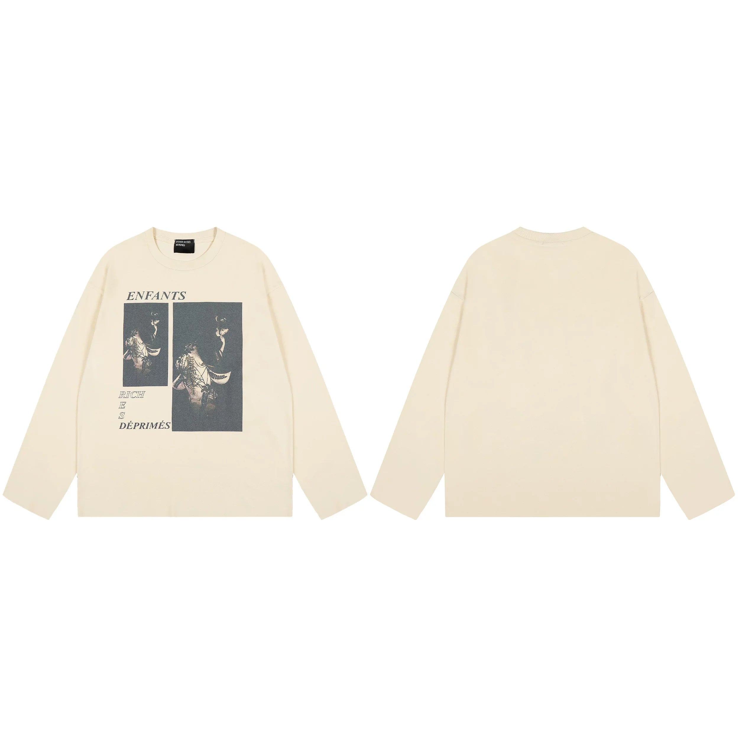 ERD “Corset” Diptych Long Sleeve T-Shirt — Cream