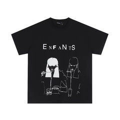 ERD “EnFAnTs” Noodle Girls T-Shirt — Black