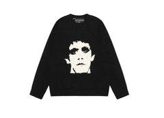ERD Lou Reed Portrait Jacquard Knit Sweater — Black