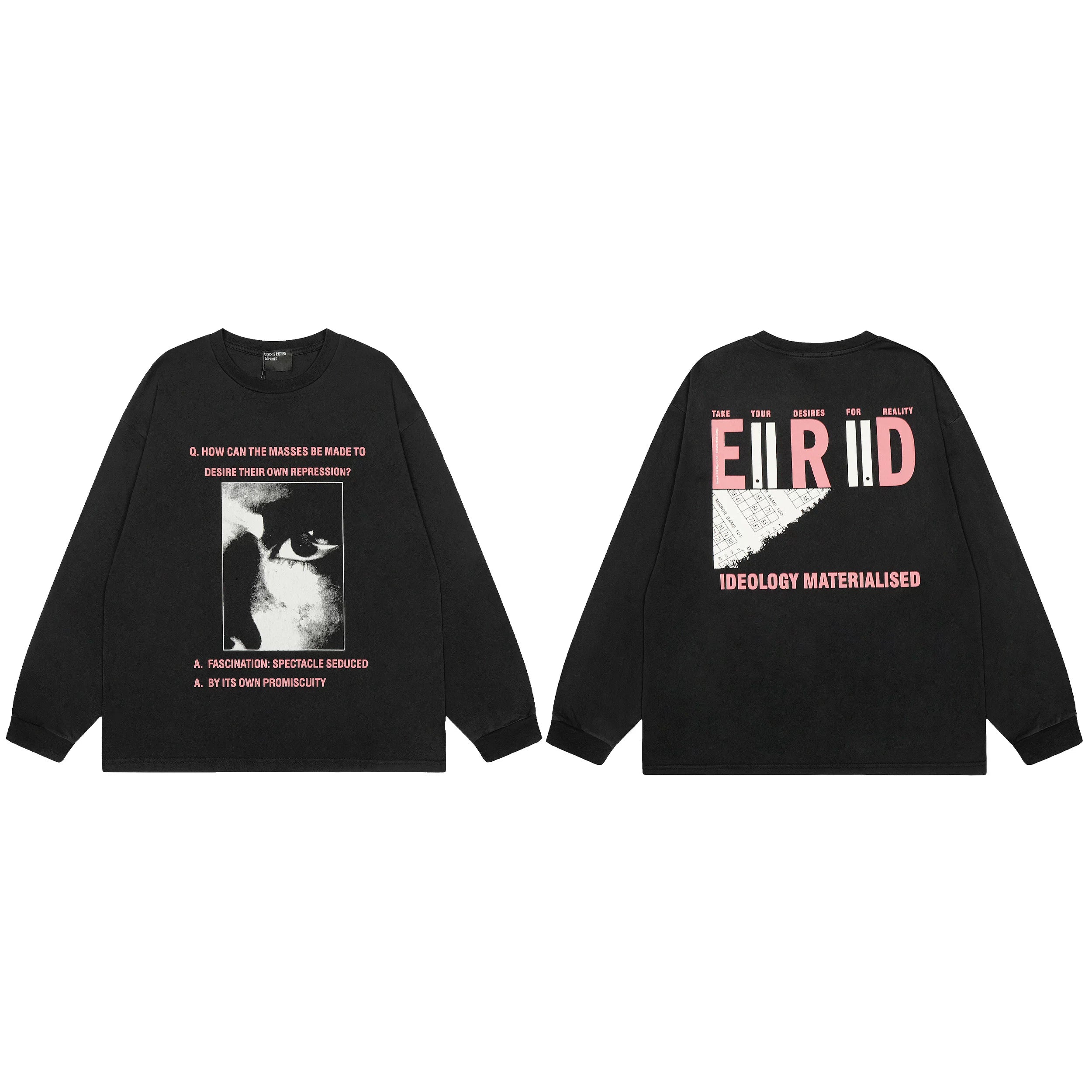 ERD “Ideology Materialised” Long Sleeve T-Shirt — Black