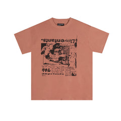 ERD Zine Page T-Shirt — Terracotta